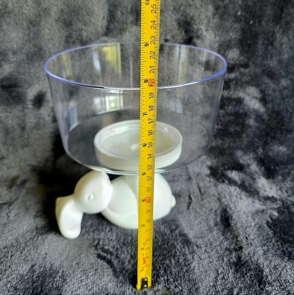 New Easter plastic White Bunny Truffle Bowl / vase for flower/ egg filling